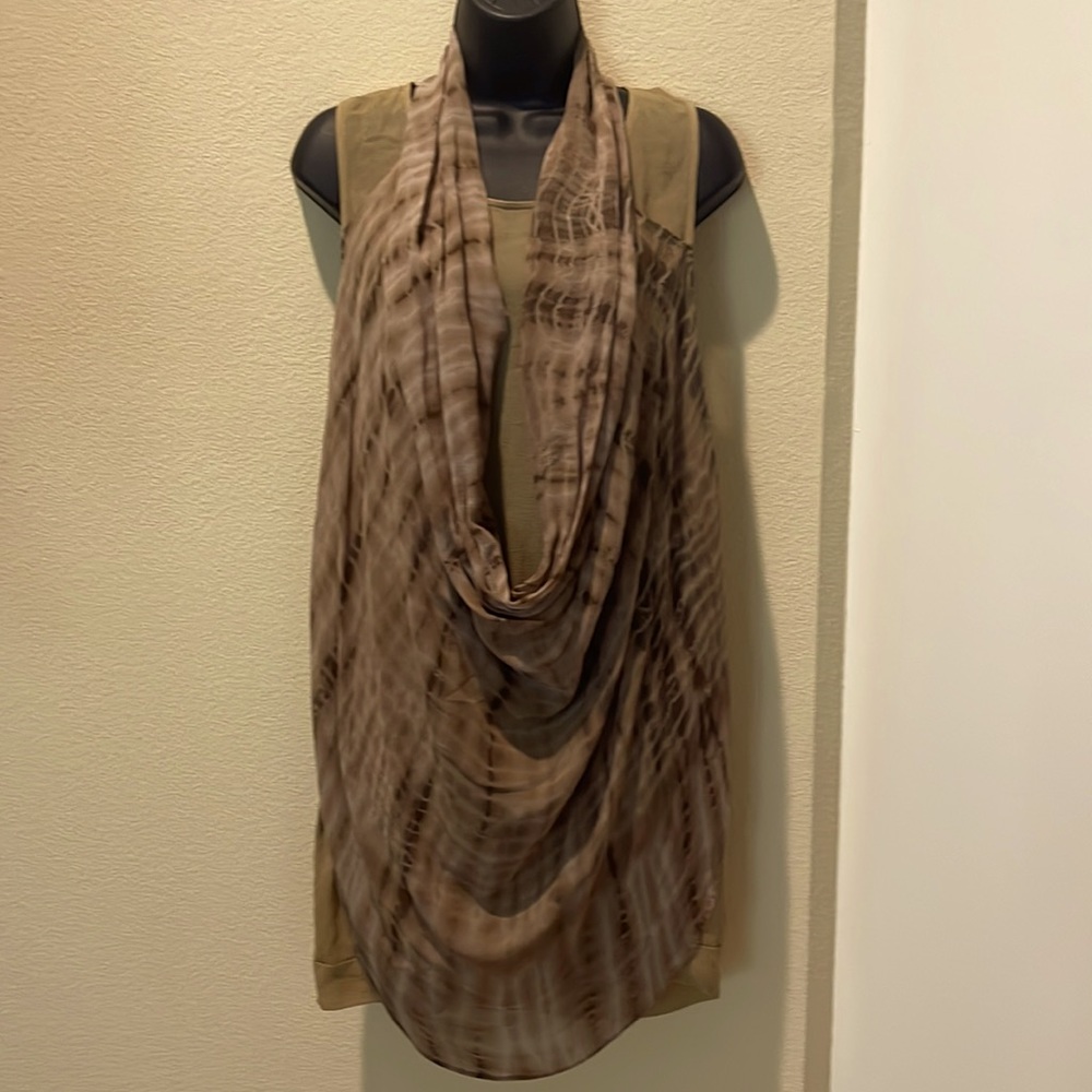 Med- Dress - 100% silk with 100% leather down back.